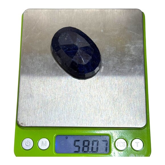 Natural Sapphire Gemstone Loose Oval Cut 58.07g 250 Carats Blue Estate Find - Picture 5 of 11